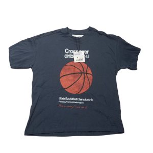 REMERA ALG GRIS CROSSOVER DRIBBLE PELOTA DE BASKET ZARA T8/9 NUEVA