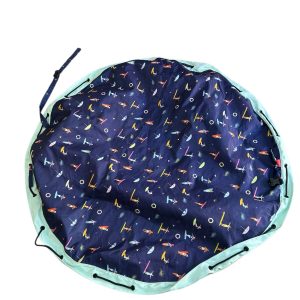 ALFOMBRA AZUL PARA PLAYA SE HACE BOLSA PARA JUGUETES PLAY&GO