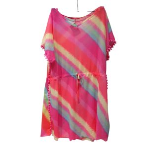 VESTIDO PLAYERO COLORES FLUO FUCSIA TRANSPARENTE ACCESSORIES T14AP