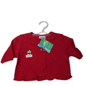 BATITA ROJA MICKEY T6/12M NUEVA