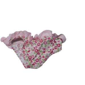BIKINI SOLO BCO FLORES ROSA MOÑAS BABY T6/12M