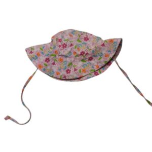 SOMBRERO ROSADO MARIPPOSAS FLORES NARANJA CELESTE T0/6 M