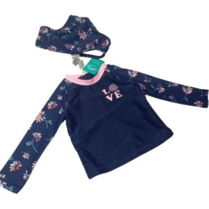 REMERA AZUL LICRA AZUL FLORES MANGAS OSH KOSH T6M