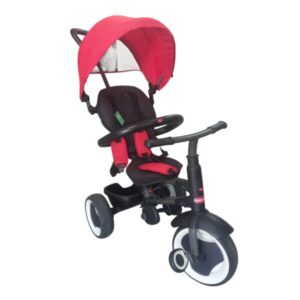 TRICICLO NEGRO ROJO PLEGABLE BEBESIT