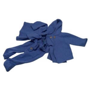 CONJUNTO 3 PIEZAS CAMPERA BUZO ENTERITO AZUL T0/2M