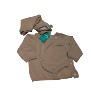 CONJUNTO BUZO PANTALON ROSA VIEJO DE HILO H&M T1/2M