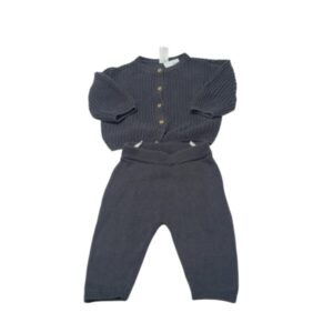 CONJ SACO Y PANTALON LANA GRIS H&M T2/4M GT
