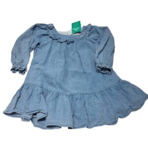 VESTIDO JEAN VOLADO BAS T6/9M