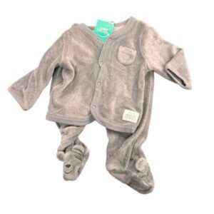 CONJ SACO Y PELELE PLUSH GRIS CARTERS T3M