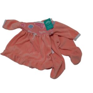 CONJ BLUSA Y PELELE PIEL DURAZNO ROSA HONGUITOS DE COLORES T3M APROX