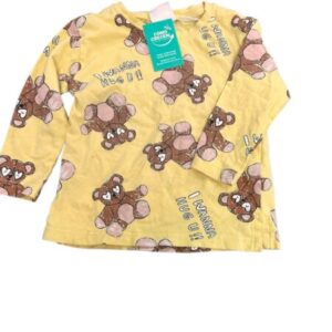 REMERA AMARILLA OSOS MARRONES ZARA T6/9M