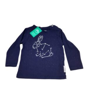 REMERA AZUL PINTITAS COLORES CONSTELACION NOPIES BABY 68 3M AP GT
