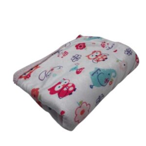 MANTA PIEL BCO ANIAMLES COLORES CORDERITO ROSA CARTERS