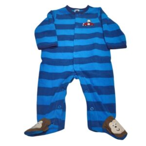 PIYAMA POLAR FRANJAS AZUL MONO CARTERS T9M