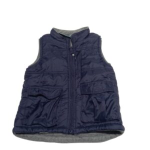 CHALECO AZUL FORRADO POLAR GRIS REVERSIBLE CHEEKY T4