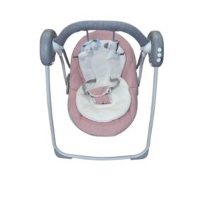 BABY SWING GRIS ROSA 2 PELUCHITOS manchita