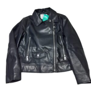 CHAQUETA CUERINA NEGRA ZARA T9