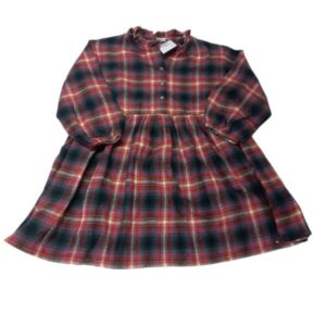 VESTIDO VILLELA CUADROS FUCSIA ROSA NARNAJA NEXT T6AP