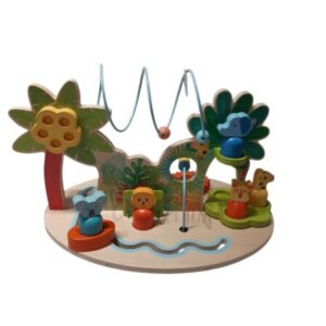 JUEGO DE MADERA DIDACTICO CON 5 ANIMALES DJECO