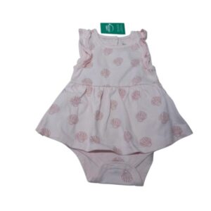 VESTIDO BODY ROSADO SHELL BAS T3/6M