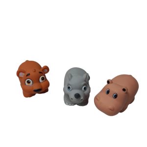 3 ANIMALES DE GOMA PARA EL AGUA