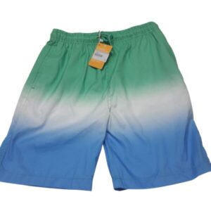 SHORT DE BAÑO VERDE BCO CELESTE BAS T14 NUEVA