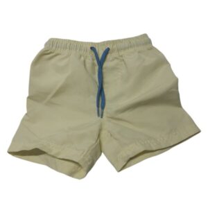 SHORT DE BAÑO AMARILLO PASTEL CORDONES AZULES TEDDY BOOM T3/6M