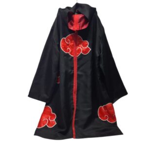 DISFRAZ KIMONO BATA NARUTTO NEGRA ROJA T+14APROX