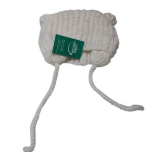 GORRO DE LANA BCO OREJITAS