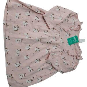 VESTIDO ALG ROSA CONEJOS M/L H&M T9/12M