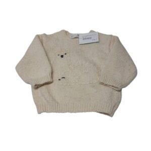 BUZO DE LANA BEIGE OSO POLAR ZARA T3/6M