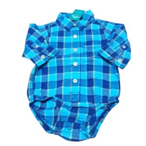 CAMISA BODY CUADRILLE CELESTE AZUL OSHKOSH T9M