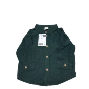 CAMISA DE PANA VERDE NUEVA H&M T4/6M