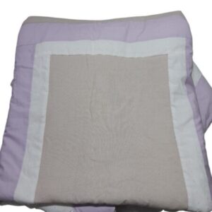ACOLCHADO DE CUNA GRANDE BCO LILA BEIGE