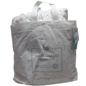 ACOLCHADO DE CUNA FUNCIONAL 115X180 BCO ANIMALITOS EN MARRN ARREDO