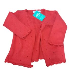 SACO TEJIDO ROJO GENUINO T9M APROX