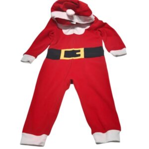 PIYAMA ENTERO POLAR ROJO BLANCO PAPA NOEL CARTERS T2