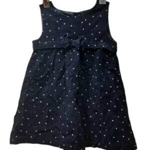 VESTIDO DE PANA AZUL ESTRELLITAS MOÑA T18/24M