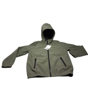 CAMPERA TIPO NEOPRENO VERDE CAPUCHA FORR POLAR ZARA T9/10 NUEVA