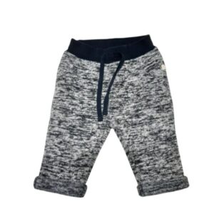 PANTALON LANA GRIS JASPEADO PRETINA AZUL TEDDY BOOM T0/3M FR
