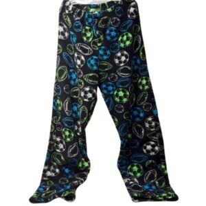 PANTALON PIYAMA POLAR NEGRO PELOTAS PIRUETA T14