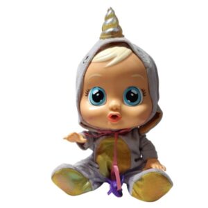 MUÑECA CRY BABIE UNICORNIO PRENDE LUZ ROCE