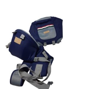 SILLA PORTA BEBE ERGONOMICA 10 EN 1 AZUL CON MANCHITA ainomi