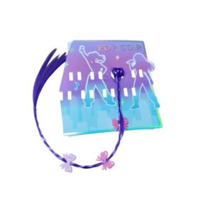 BROCHE CON APLIQUE TRENZA VIOLETA OSCURO