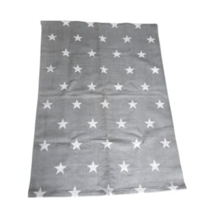 ALFOMBRA GRIS ESTRELLAS BCAS 90X130CM
