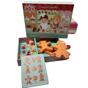 PASTELERIA MADERA CON PIEZAS DE PLASTICO DJECO EN CAJA