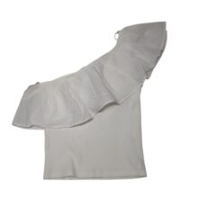 BLUSA SIN UN HOMBRO BCA VOLADO ZARA T11/12 NUEVO
