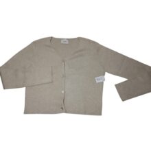 SACO TEJIDO BEIGE BRILLOS HILO DORADO FUZARKA T13/14 NUEVO