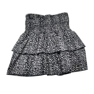 POLLERA BLANCA NEGRA PINTITAS VOLADOS ELASTICO ZARA T11/12