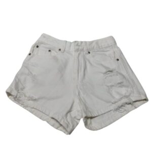SHORT JEAN BLANCO TIPO ROTO ZARA T10